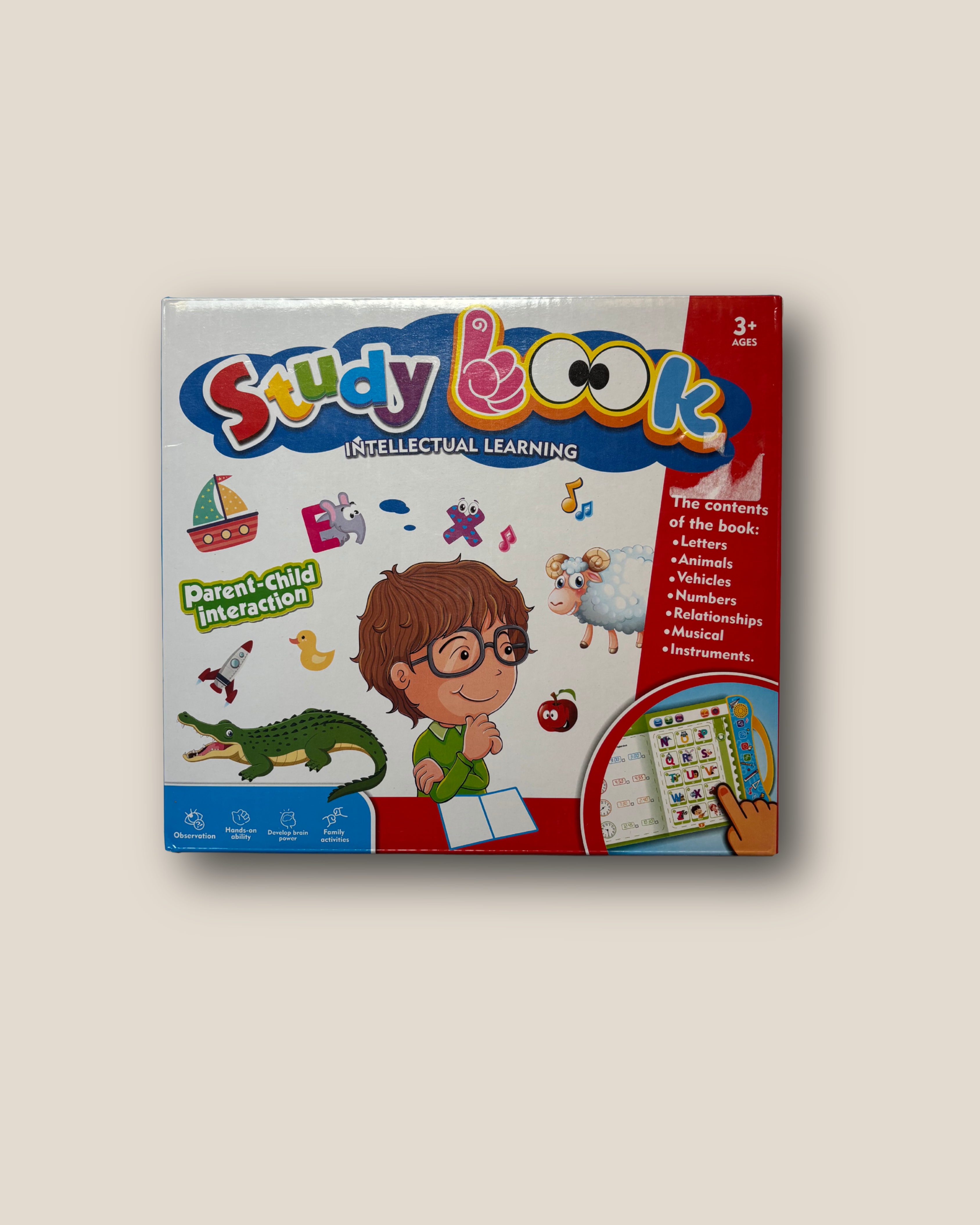 Study & Look Interactive Phonetic Learning Tablet - Educational Electronic Book for Kids with Sound & Music Features